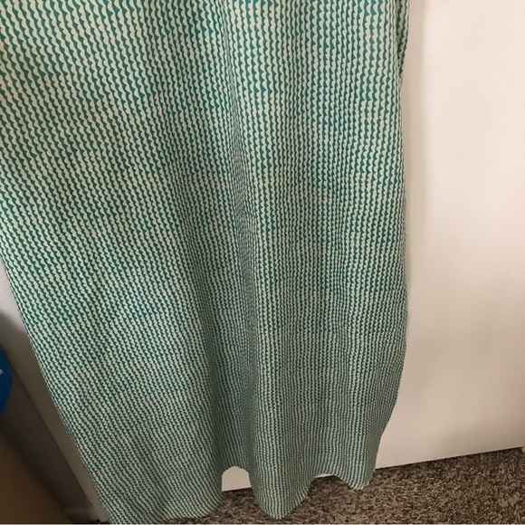 3/$15 Forever 21 green and beige pattern print spaghetti strap maxi flowy dress - Picture 5 of 12